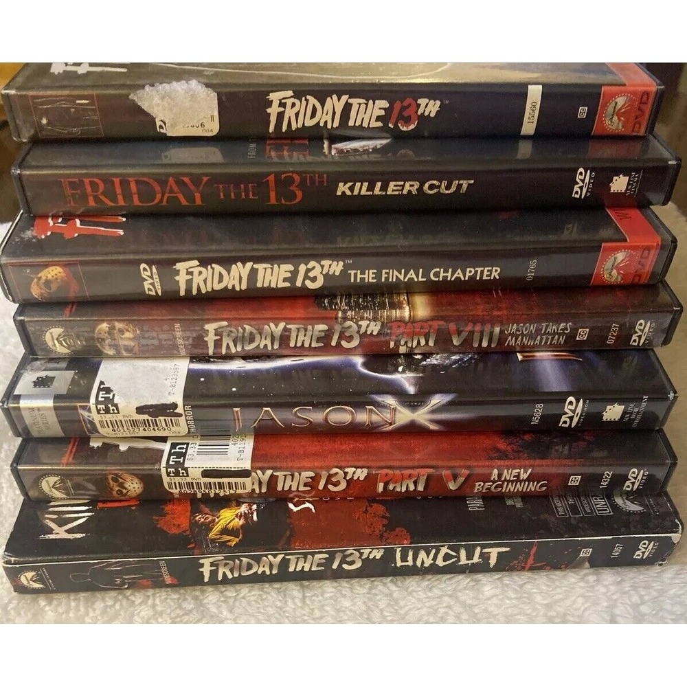 Friday The 13th Dvd Jason Scary Horror Movie Collection Lot Of 7